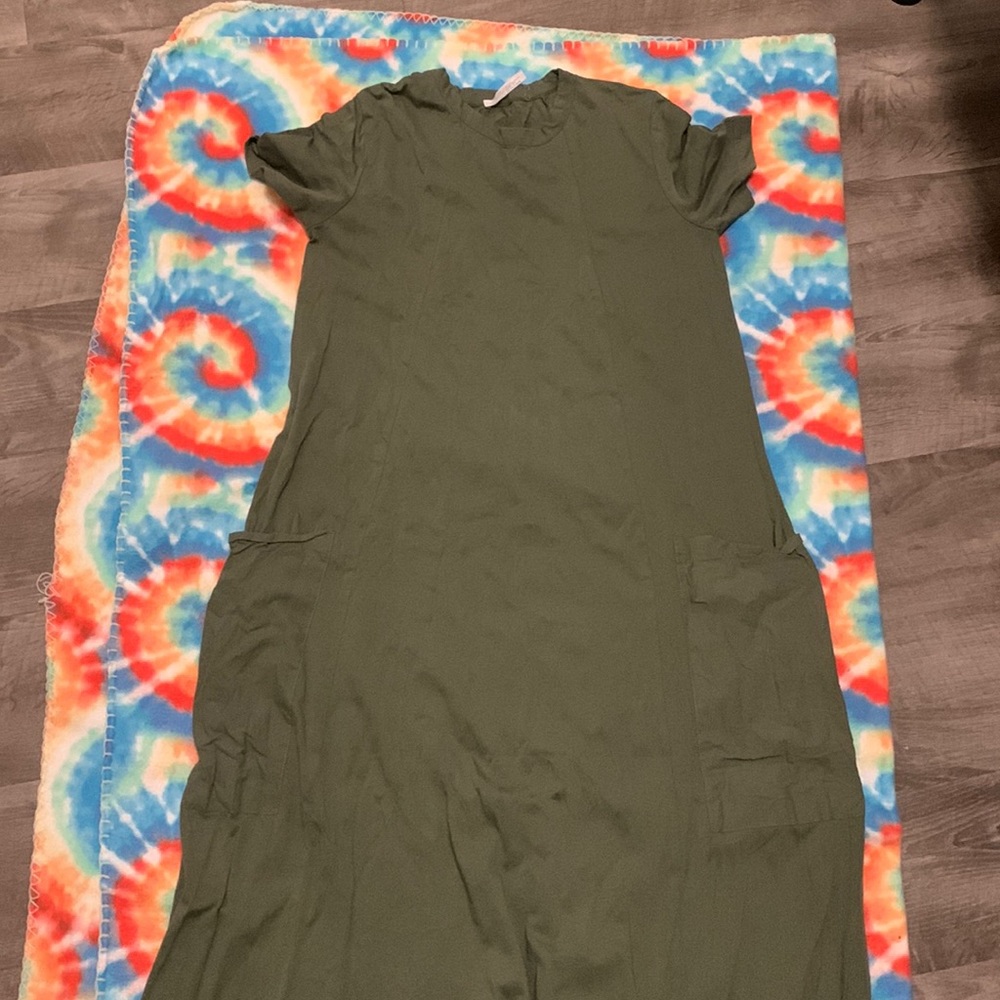 Casual Olive Green Dress